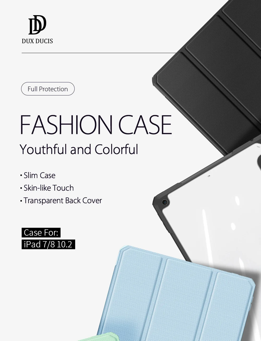 DUX DUCIS TOBY Series Business Style Leather Tablet Case Tri-fold Stand Cover for iPad 10.2 (2021)/(2020)/(2019) - Black-Cellmalls