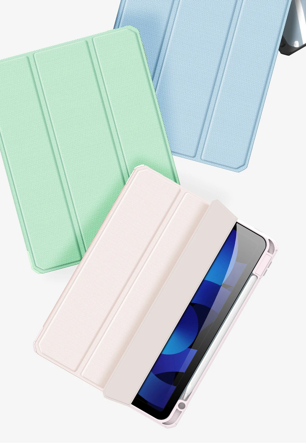 DUX DUCIS TOBY Series Leather Tri-Fold Cover Stand Case for iPad Air 11 (2025) / (2024) / Air (2020) / Air (2022) - Black-Cellmalls