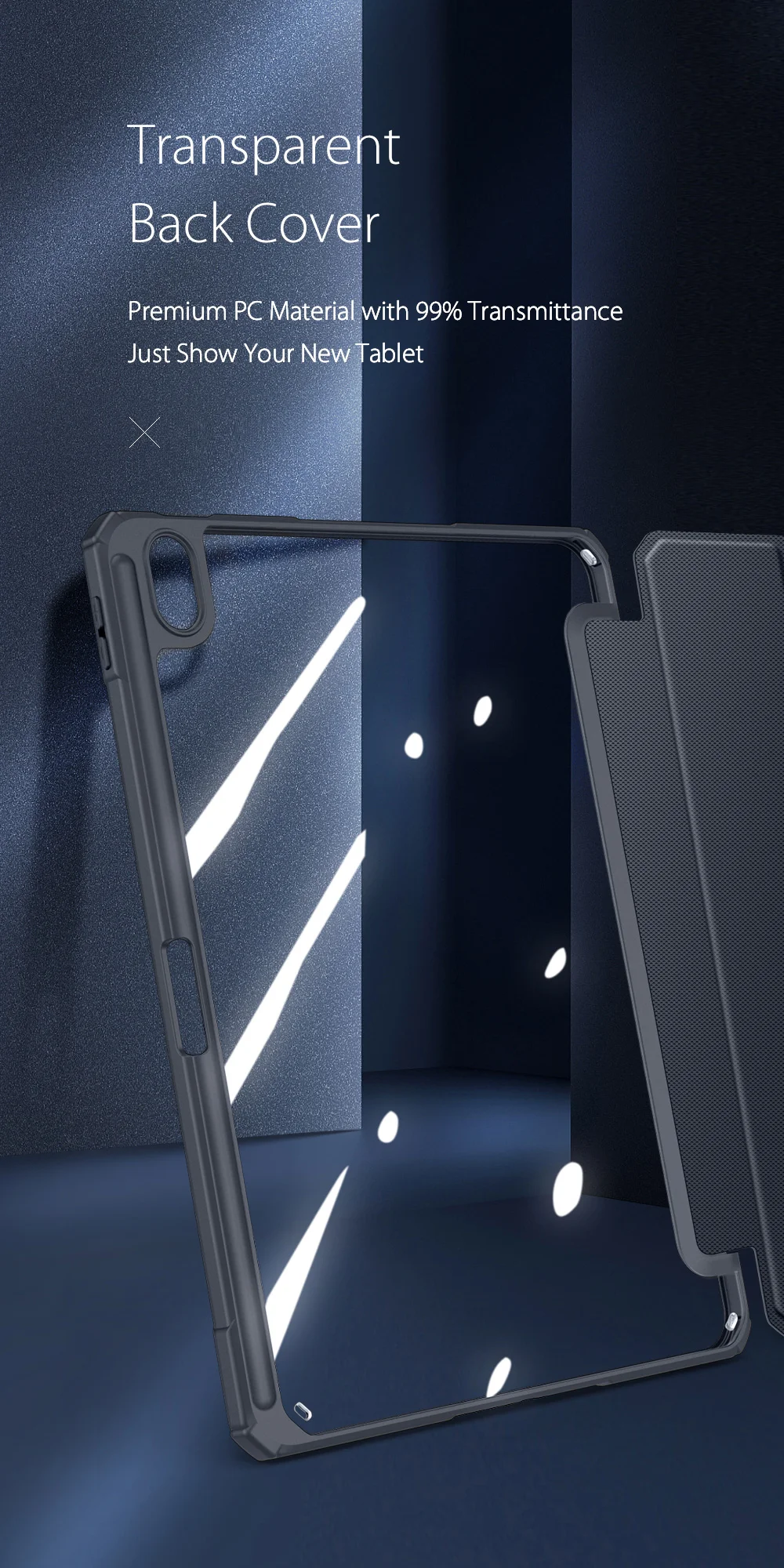 DUX DUCIS TOBY Series Leather Tri-Fold Cover Stand Case for iPad Air 11 (2025) / (2024) / Air (2020) / Air (2022) - Black-Cellmalls