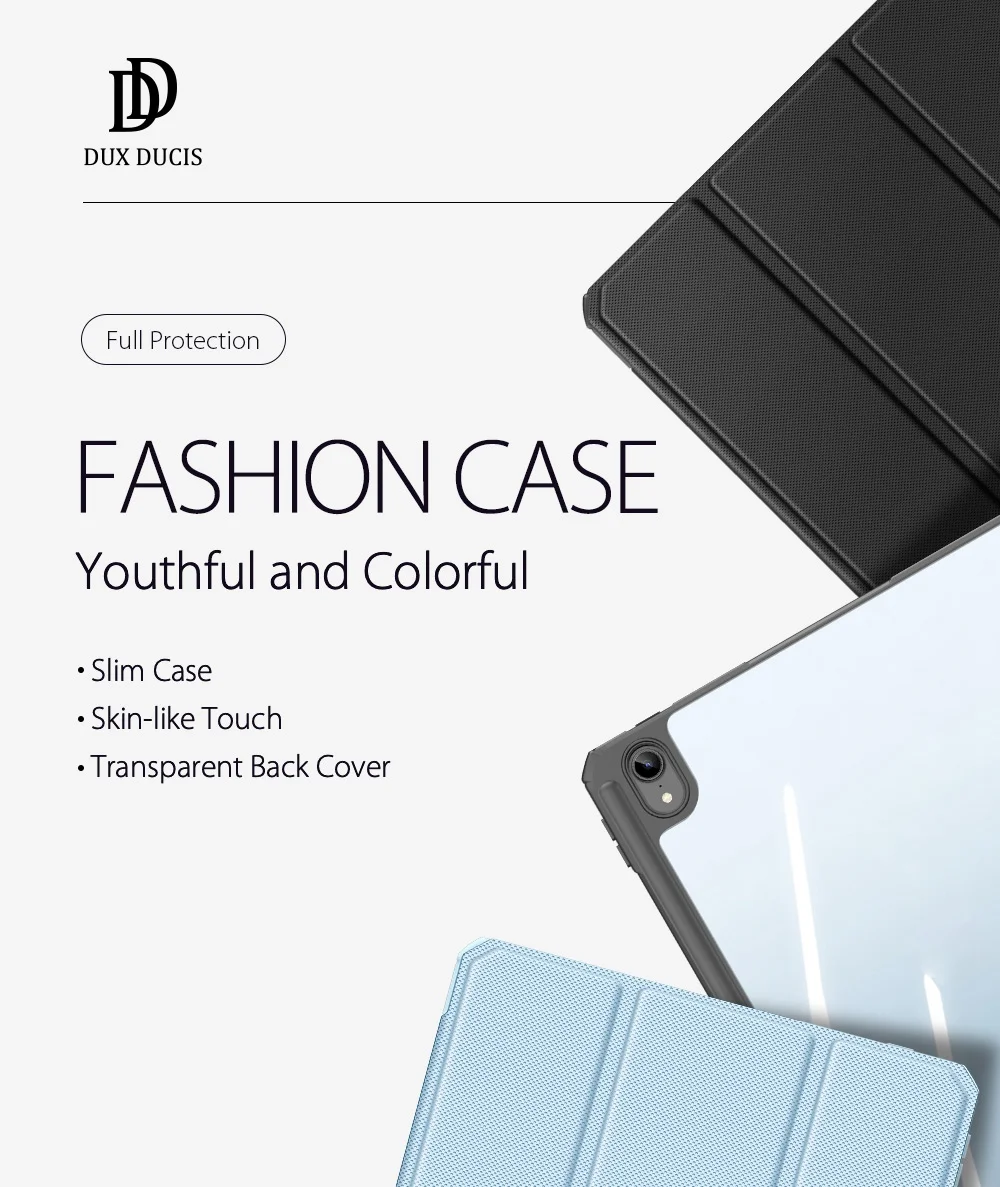 DUX DUCIS TOBY Series For Apple iPad (2025) / 10.9 (2022) TPU+PC+Leather Case Three-Fold Stand Tablet Cover with Pen Slot - Black-Cellmalls