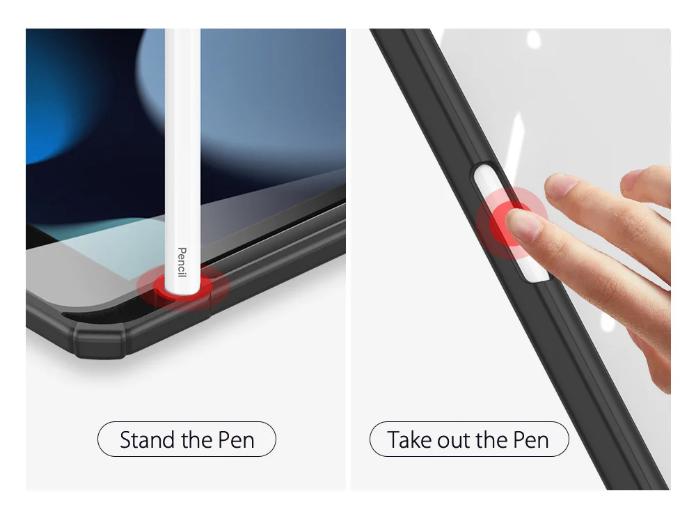 DUX DUCIS TOBY Series For Apple iPad (2025) / 10.9 (2022) TPU+PC+Leather Case Three-Fold Stand Tablet Cover with Pen Slot - Black-Cellmalls