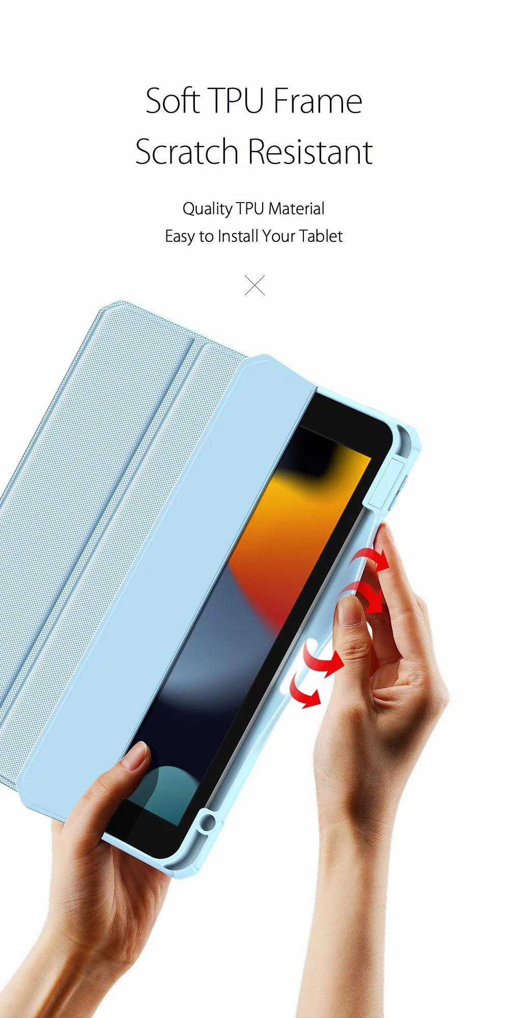 DUX DUCIS TOBY Series For Apple iPad (2025) / 10.9 (2022) TPU+PC+Leather Case Three-Fold Stand Tablet Cover with Pen Slot - Black-Cellmalls