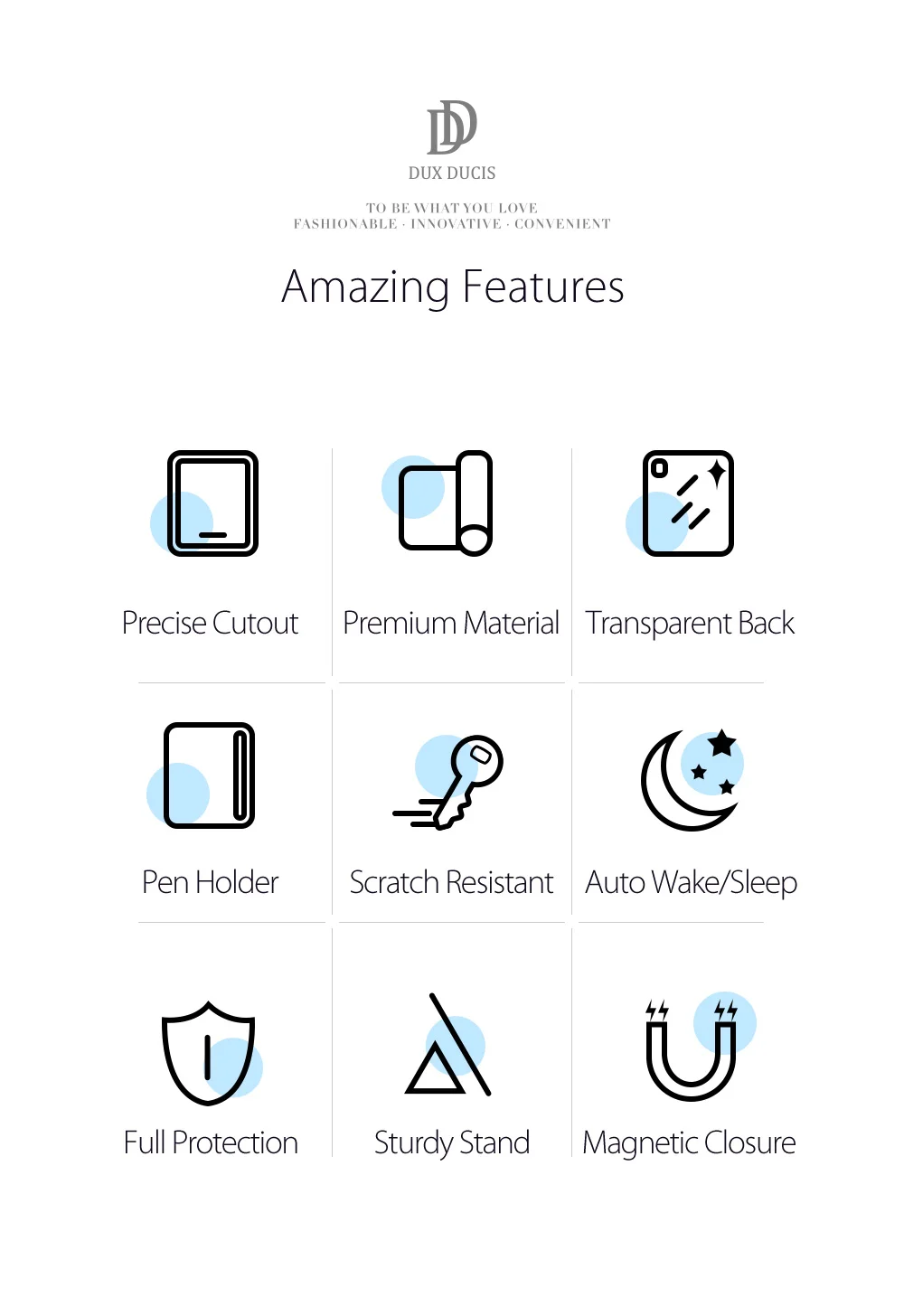 DUX DUCIS TOBY Series Tri-fold Leather Stand Tablet Case with Auto Sleep / Wake for iPad 9.7-inch (2017)/(2018) - Black-Cellmalls