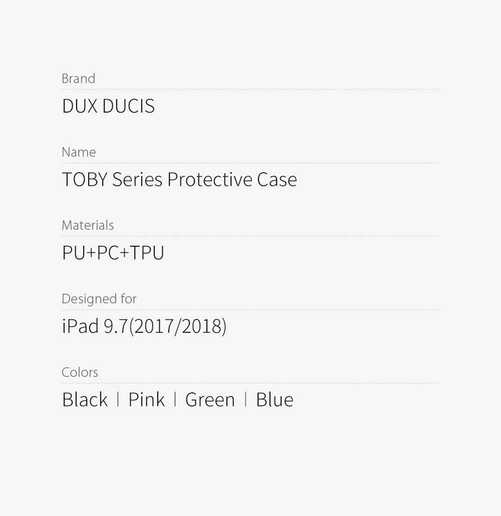 DUX DUCIS TOBY Series Tri-fold Leather Stand Tablet Case with Auto Sleep / Wake for iPad 9.7-inch (2017)/(2018) - Black-Cellmalls