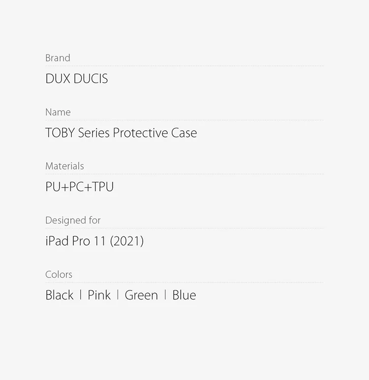 DUX DUCIS TOBY Series Tri-fold Stand Leather Smart Tablet Protective Case Cover for iPad Pro 11 (2022) / (2021) / (2020) / (2018) - Black-Cellmalls