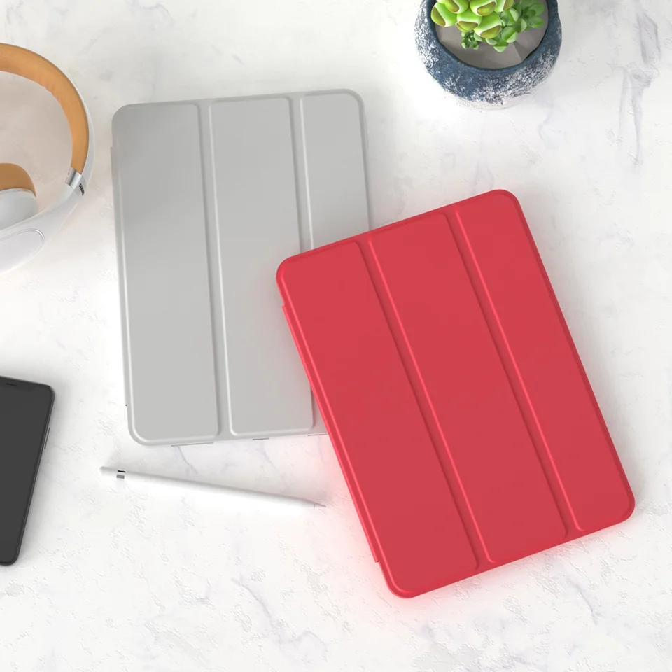 For iPad (2025) / 10.9 (2022) Trifold Stand Tablet Case Auto Wake / Sleep PU Leather Soft TPU Magnetic Shockproof Cover - Green-Cellmalls