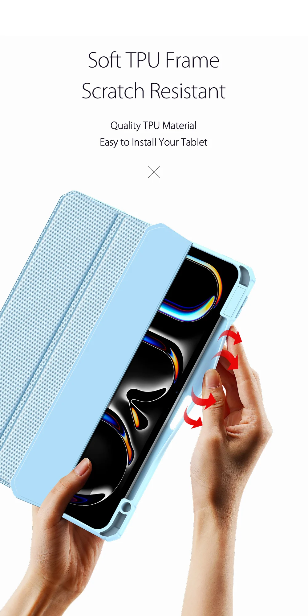 DUX DUCIS TOBY Series For iPad Pro 11 (2024) Case PU Leather Business Tri-fold Stand Tablet Cover with Pen Holder - Black-Cellmalls