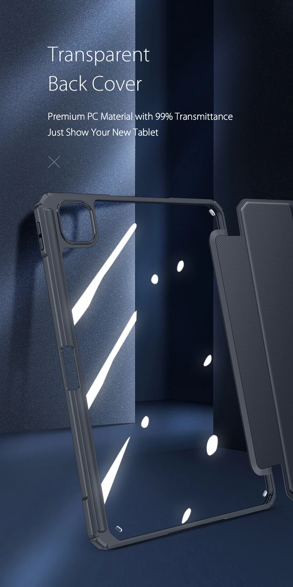 DUX DUCIS TOBY Series For iPad Pro 11 (2024) Case PU Leather Business Tri-fold Stand Tablet Cover with Pen Holder - Black-Cellmalls