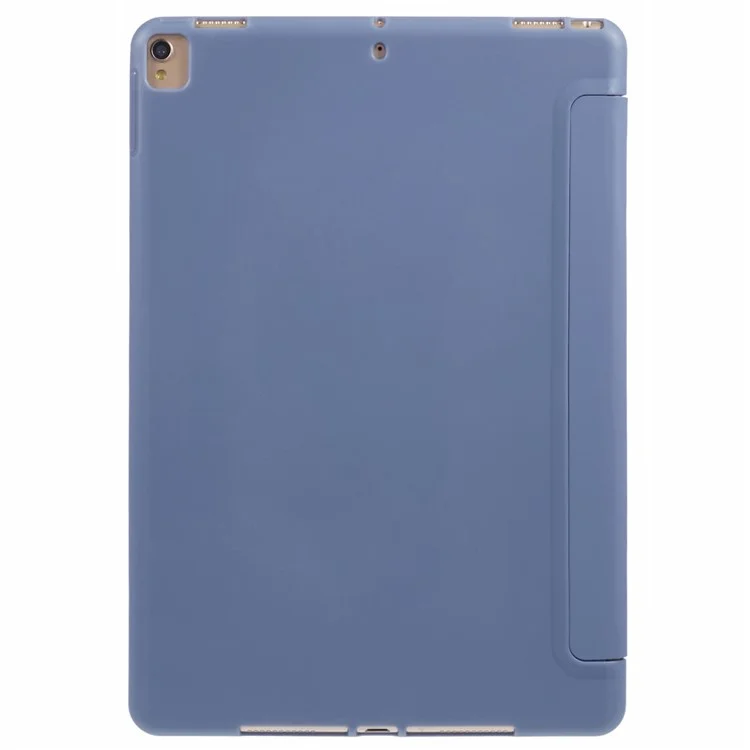 For iPad 10.2 (2021) / (2019) / (2020) / Pro 10.5-inch (2017) Case Tri-Fold Stand PU Leather + TPU Tablet Cover - Dark Blue-Cellmalls