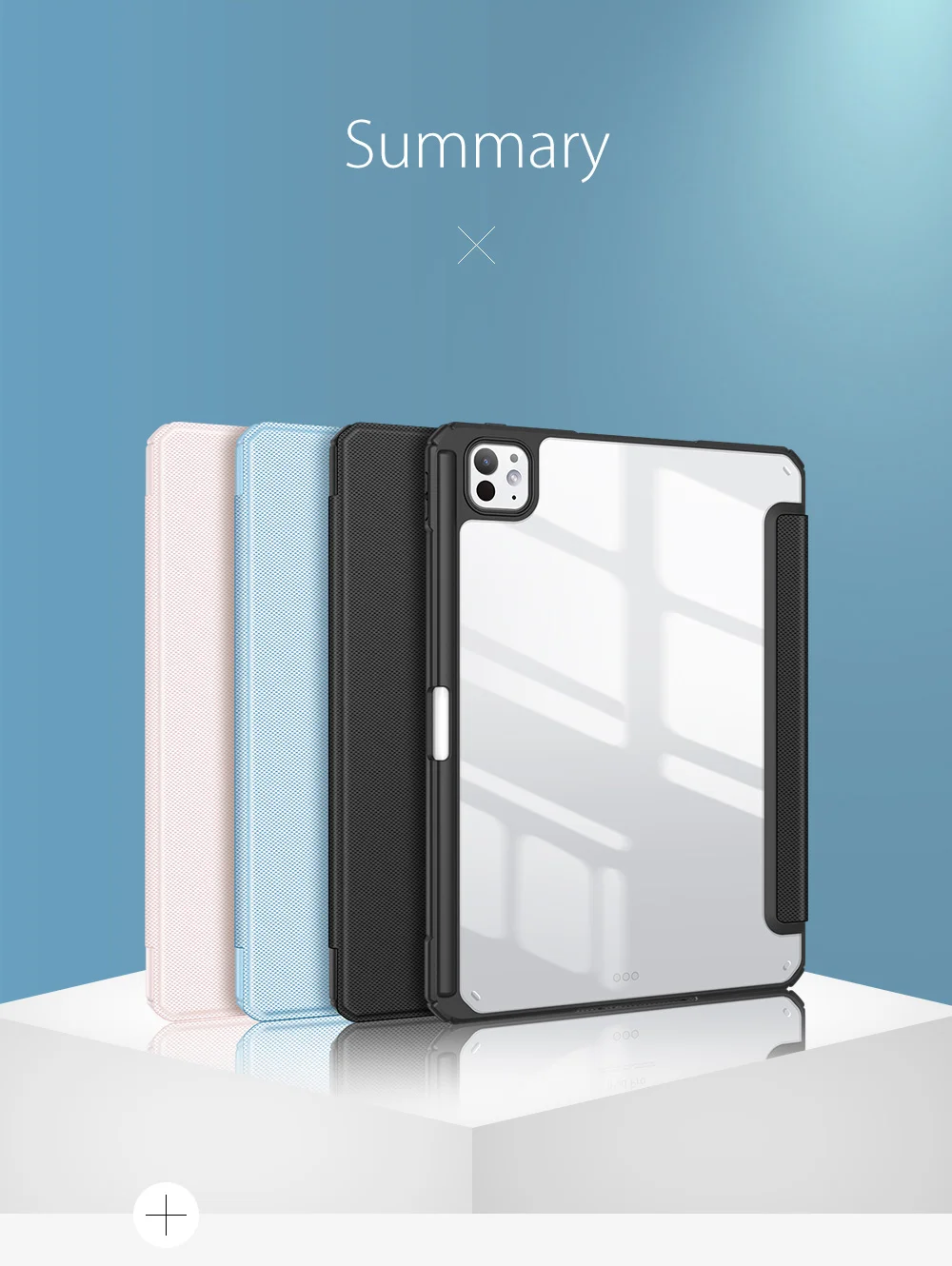 DUX DUCIS TOBY Series For iPad Pro 11 (2024) Case PU Leather Business Tri-fold Stand Tablet Cover with Pen Holder - Black-Cellmalls