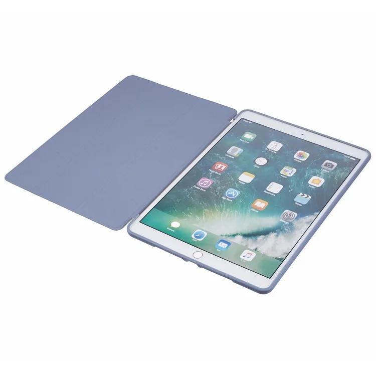 For iPad 10.2 (2021) / (2019) / (2020) / Pro 10.5-inch (2017) Case Tri-Fold Stand PU Leather + TPU Tablet Cover - Dark Blue-Cellmalls