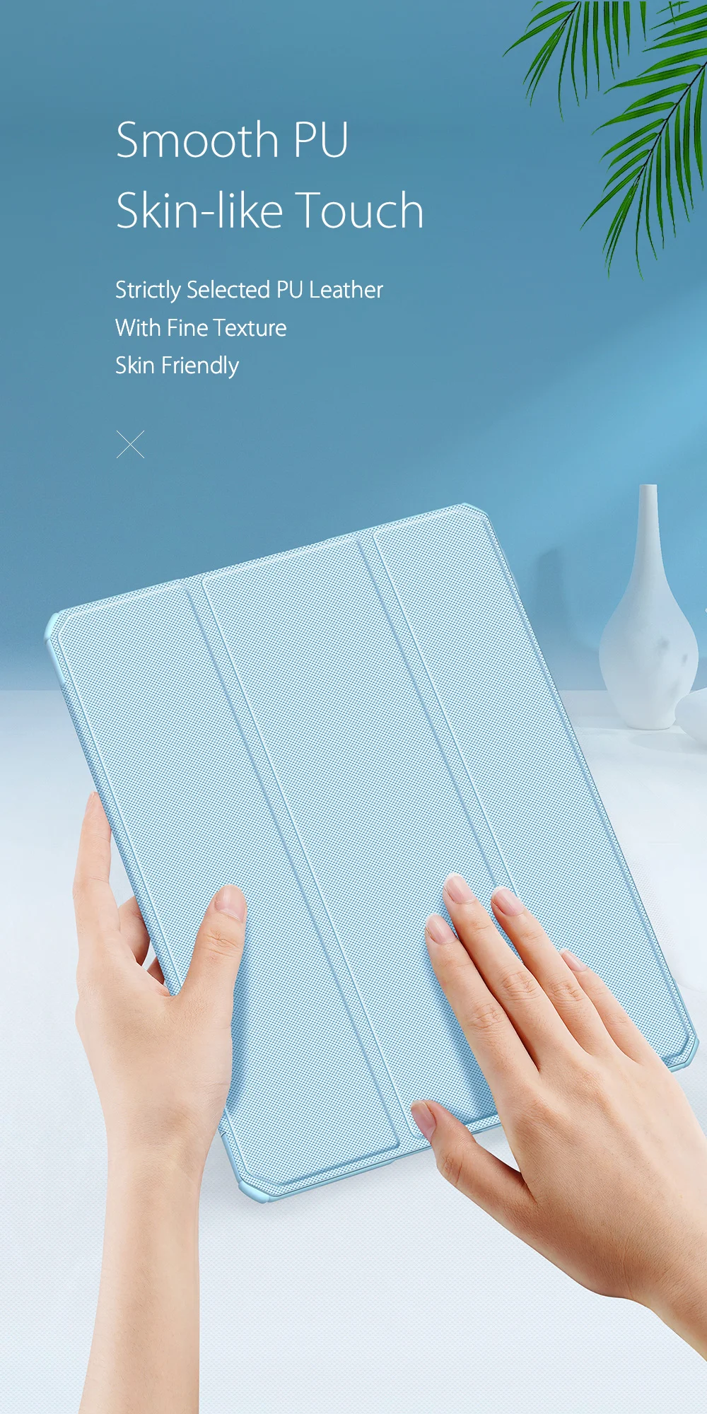 DUX DUCIS TOBY Series For iPad Pro 13 (2024) Case Auto Wake / Sleep PU Leather Tri-fold Stand Tablet Cover - Black-Cellmalls