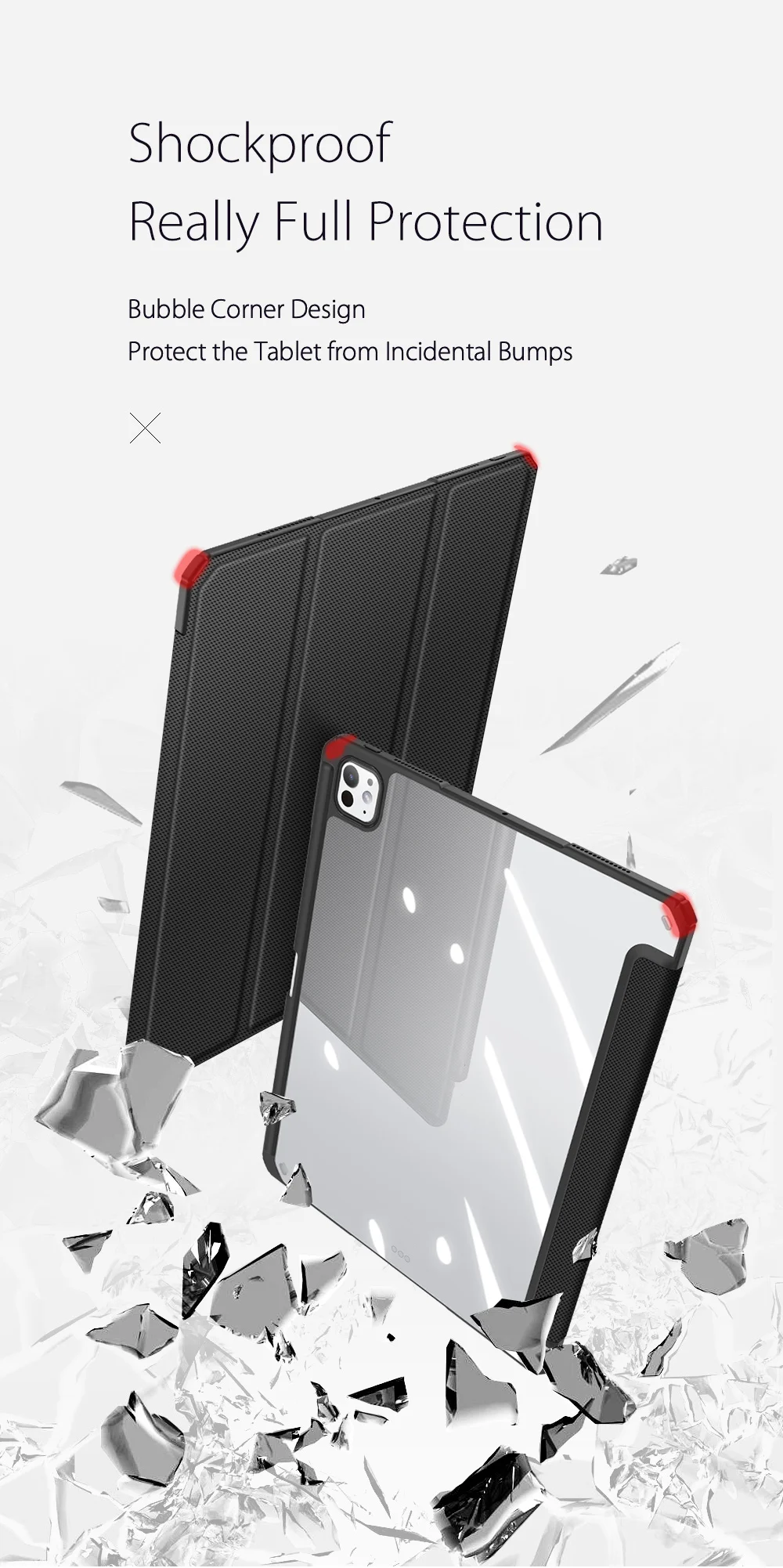 DUX DUCIS TOBY Series For iPad Pro 13 (2024) Case Auto Wake / Sleep PU Leather Tri-fold Stand Tablet Cover - Black-Cellmalls