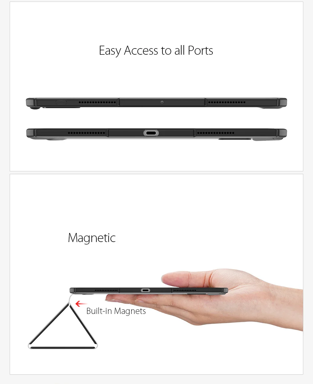 DUX DUCIS TOBY Series For iPad Pro 13 (2024) Case Auto Wake / Sleep PU Leather Tri-fold Stand Tablet Cover - Black-Cellmalls