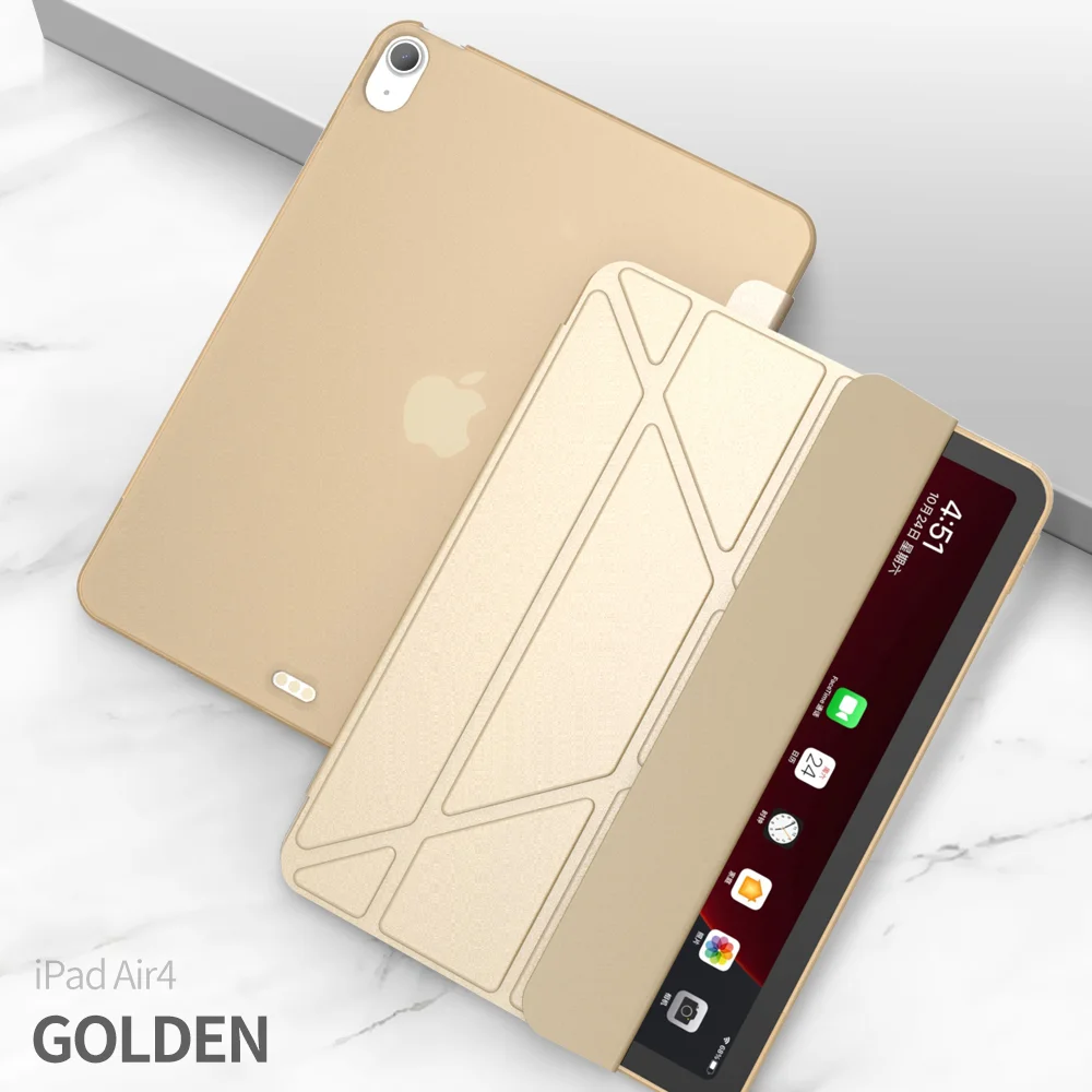 Tri-Fold Stand TPU + Leather Tablet Cover for iPad Air 11 (2025) / (2024) / Pro 11 (2018)//Air (2022) / Air (2020) - Black-Cellmalls