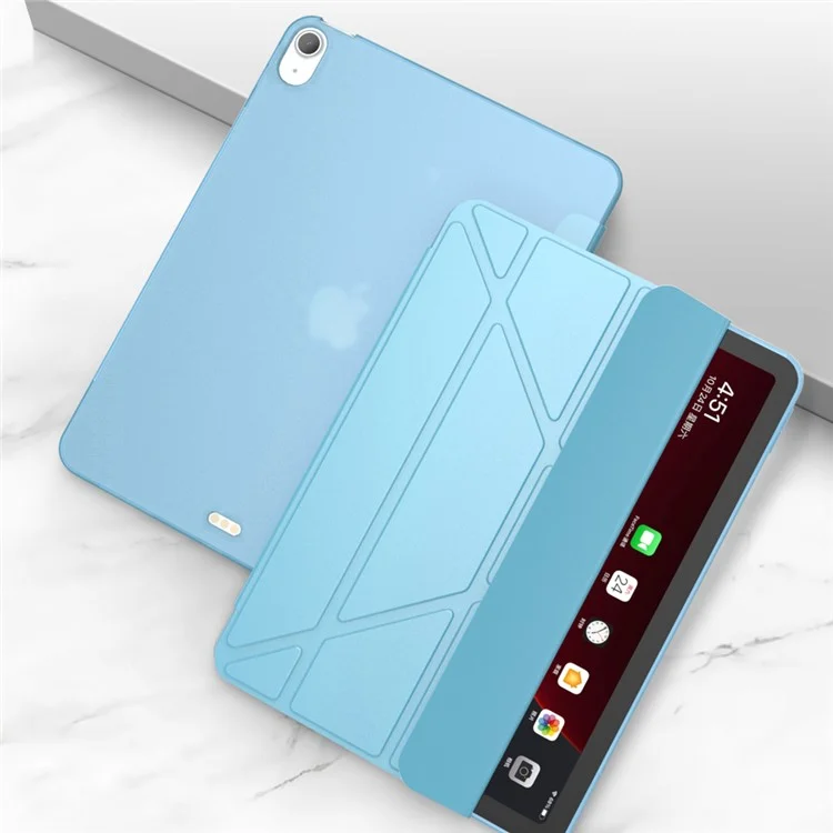 Tri-Fold Stand TPU + Leather Tablet Cover for iPad Air 11 (2025) / (2024) / Pro 11 (2018)//Air (2022) / Air (2020) - Black-Cellmalls