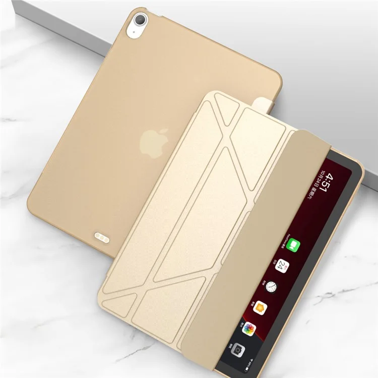 Tri-Fold Stand TPU + Leather Tablet Cover for iPad Air 11 (2025) / (2024) / Pro 11 (2018)//Air (2022) / Air (2020) - Black-Cellmalls