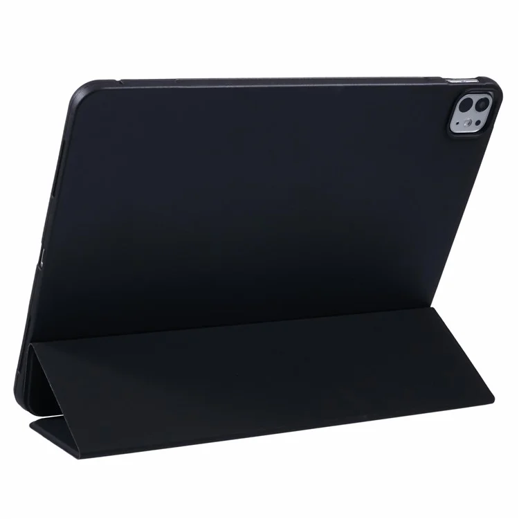 Tri-Fold Stand Smart Wake / Sleep TPU Leather Tablet Cover for iPad Air 13 (2025) / (2024) / Pro 12.9 (2022) (2021) (2020) - Black-Cellmalls