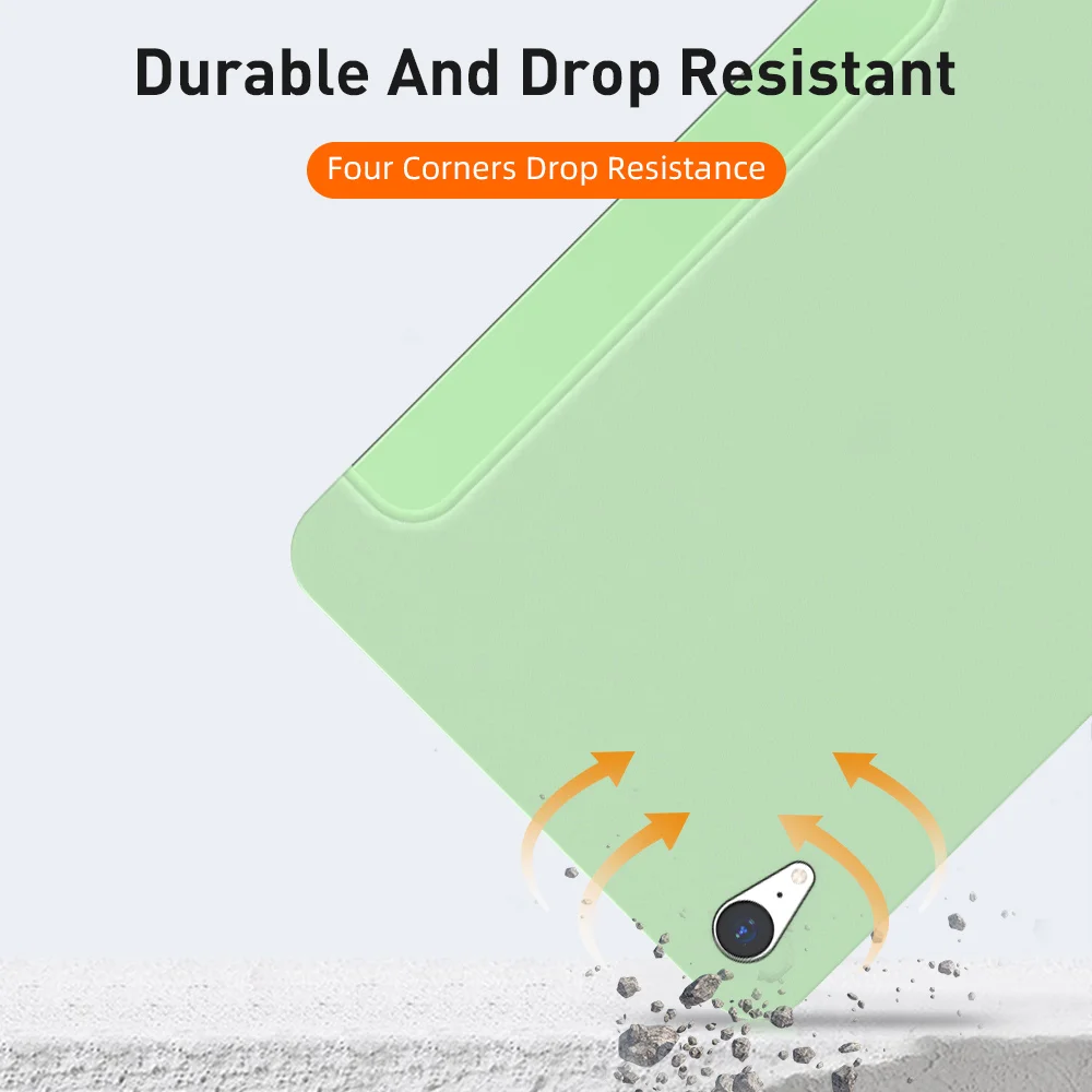 Tri-Fold Stand Design Drop-Resistant PU Leather Cover Inner TPU Tablet Case Shell for iPad mini (2024) / mini (2021) - Black-Cellmalls