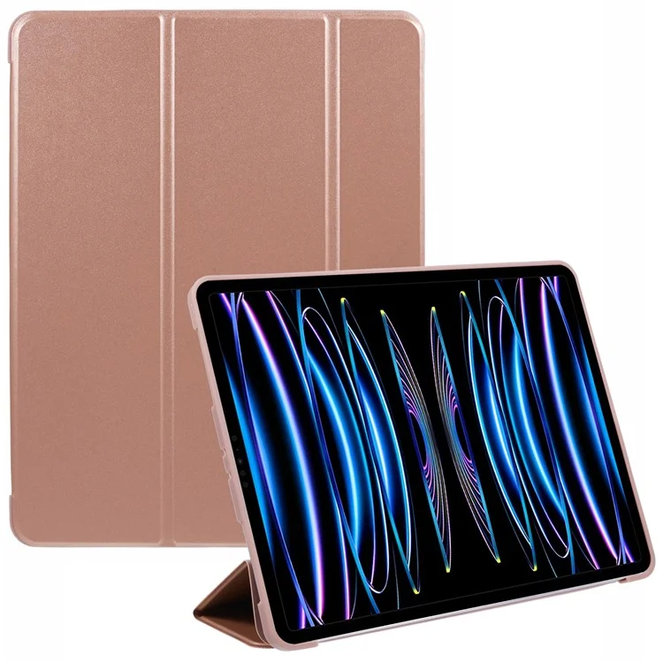 Tri-Fold Stand Smart Wake / Sleep TPU Leather Tablet Cover for iPad Air 13 (2025) / (2024) / Pro 12.9 (2022) (2021) (2020) - Black-Cellmalls