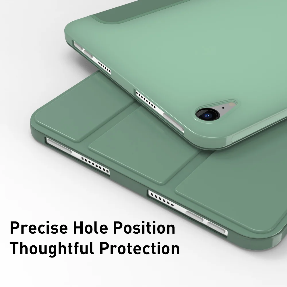 Tri-Fold Stand Design Drop-Resistant PU Leather Cover Inner TPU Tablet Case Shell for iPad mini (2024) / mini (2021) - Black-Cellmalls