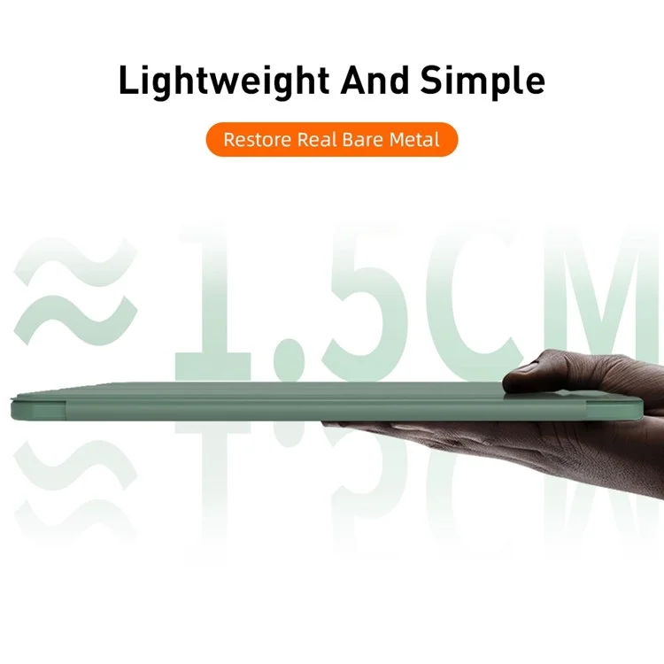 For iPad Pro 11 (2022) / (2021) / (2020) Tri-fold Stand Protective Cover Smart Wake / Sleep TPU Leather Tablet Case - Black-Cellmalls