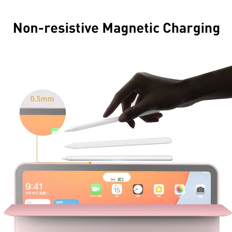 For iPad Pro 11 (2022) / (2021) / (2020) Tri-fold Stand Protective Cover Smart Wake / Sleep TPU Leather Tablet Case - Black-Cellmalls