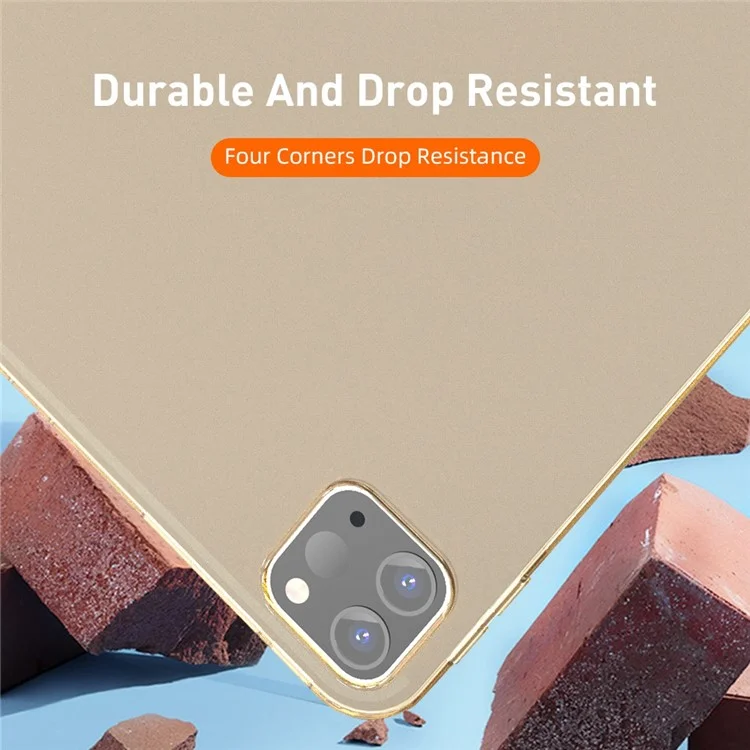 For iPad Pro 11 (2022) / (2021) / (2020) Tri-fold Stand Protective Cover Smart Wake / Sleep TPU Leather Tablet Case - Black-Cellmalls