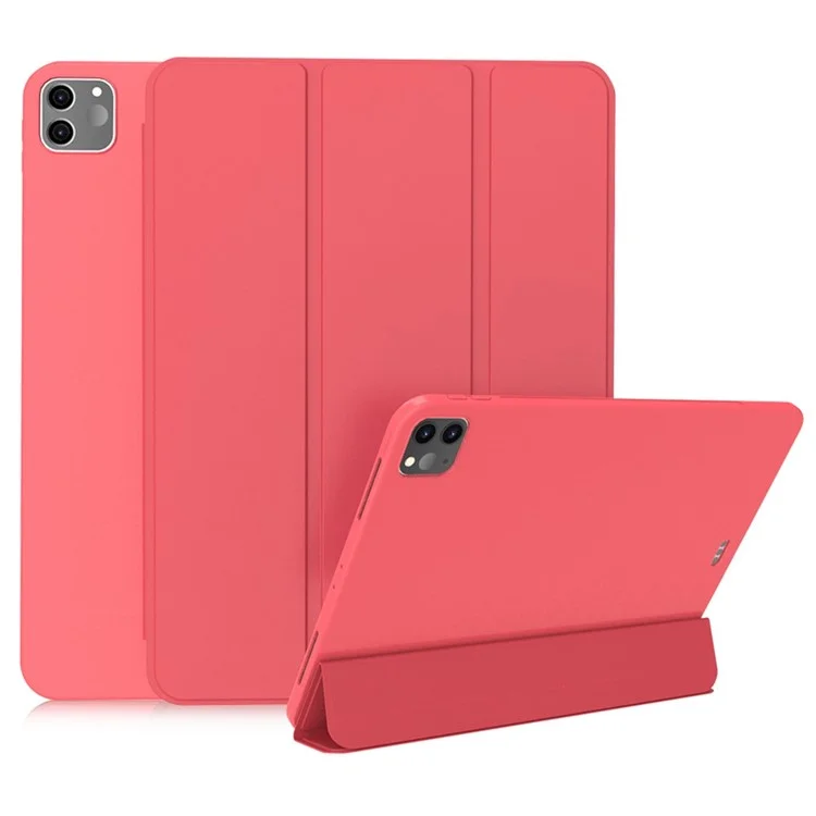 For iPad Pro 11 (2022) / (2021) / (2020) Tri-fold Stand Protective Cover Smart Wake / Sleep TPU Leather Tablet Case - Black-Cellmalls