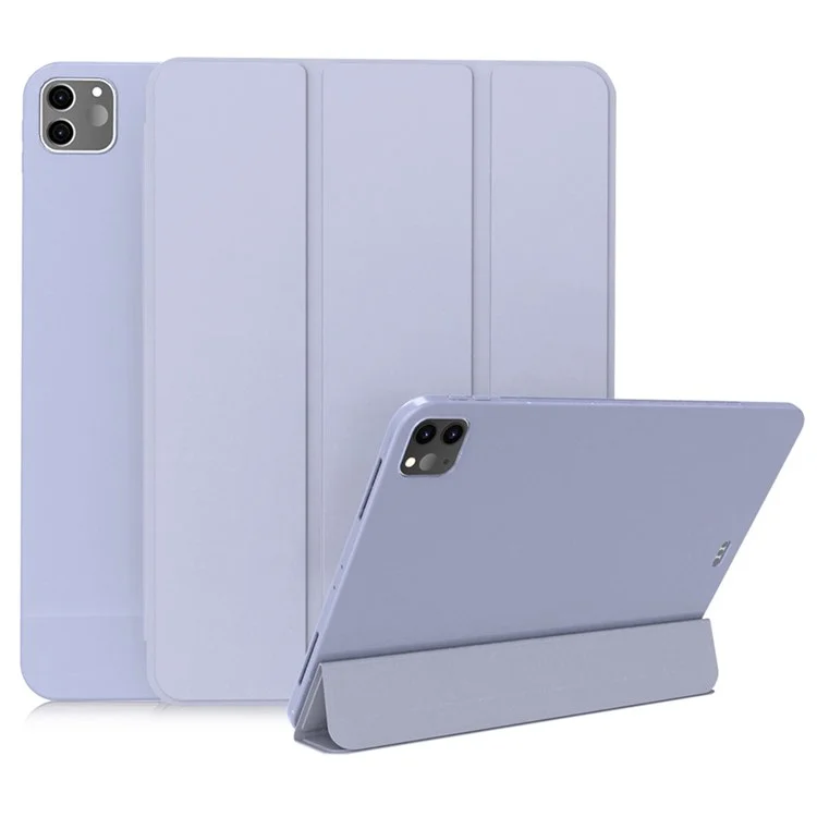 For iPad Pro 11 (2022) / (2021) / (2020) Tri-fold Stand Protective Cover Smart Wake / Sleep TPU Leather Tablet Case - Black-Cellmalls