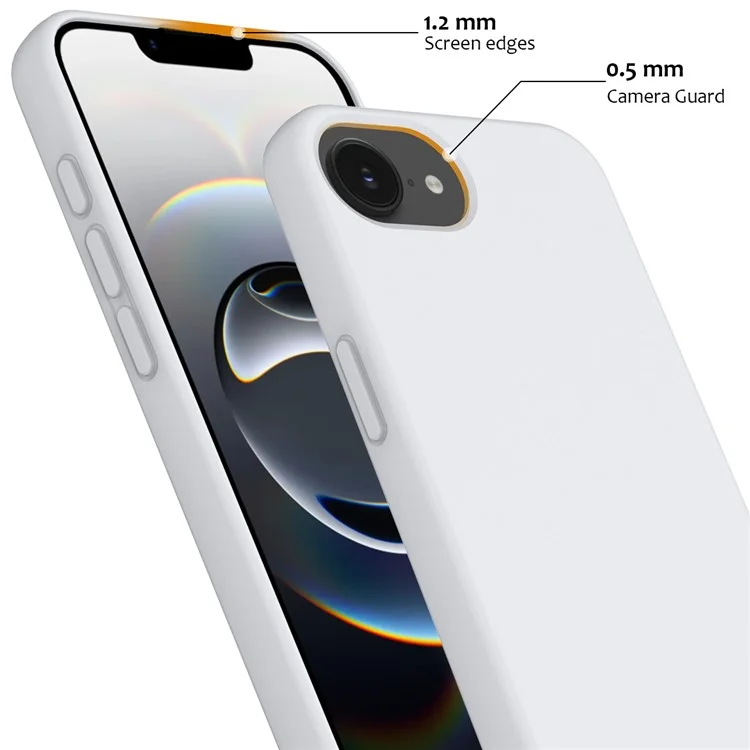 For iPhone 16e Case Compatible with MagSafe Anti-Drop Liquid Silicone Phone Cover - White-Cellmalls