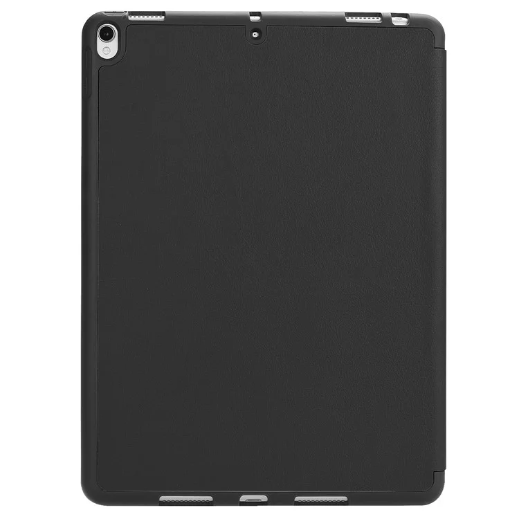 Tri-fold Stand PU Leather Smart Case with Pen Slot for iPad Air 10.5 (2019) / Pro 10.5-inch (2017) - Black-Cellmalls