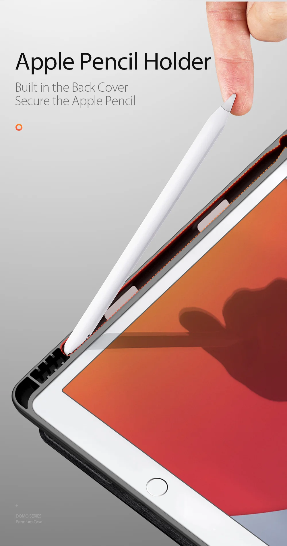 DUX DUCIS DOMO Series for iPad 10.2 (2021) / (2020) / (2019) Case Tri-Fold Stand PU Leather Smart Tablet Cover - Rose Gold-Cellmalls