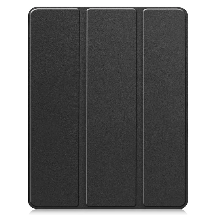For iPad Pro 13 (2024) Stand Case Shock-Absorbent Leather Tablet Cover with Pen Slot - Black-Cellmalls