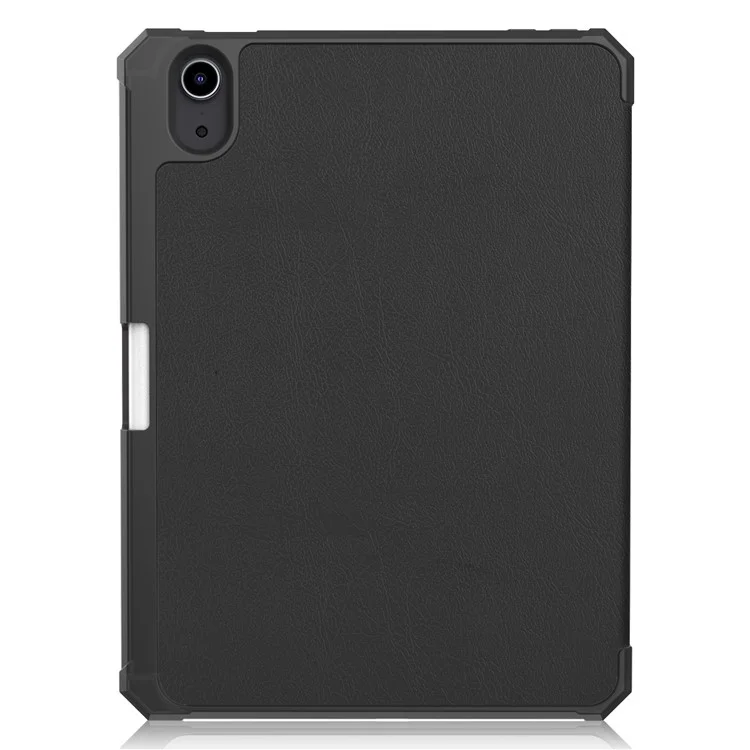 Anti-Scratch Tri-Fold Stand Shockproof PU Leather Smart Tablet Cover Protector with Pen Slot for iPad mini (2024) / mini (2021) - Black-Cellmalls