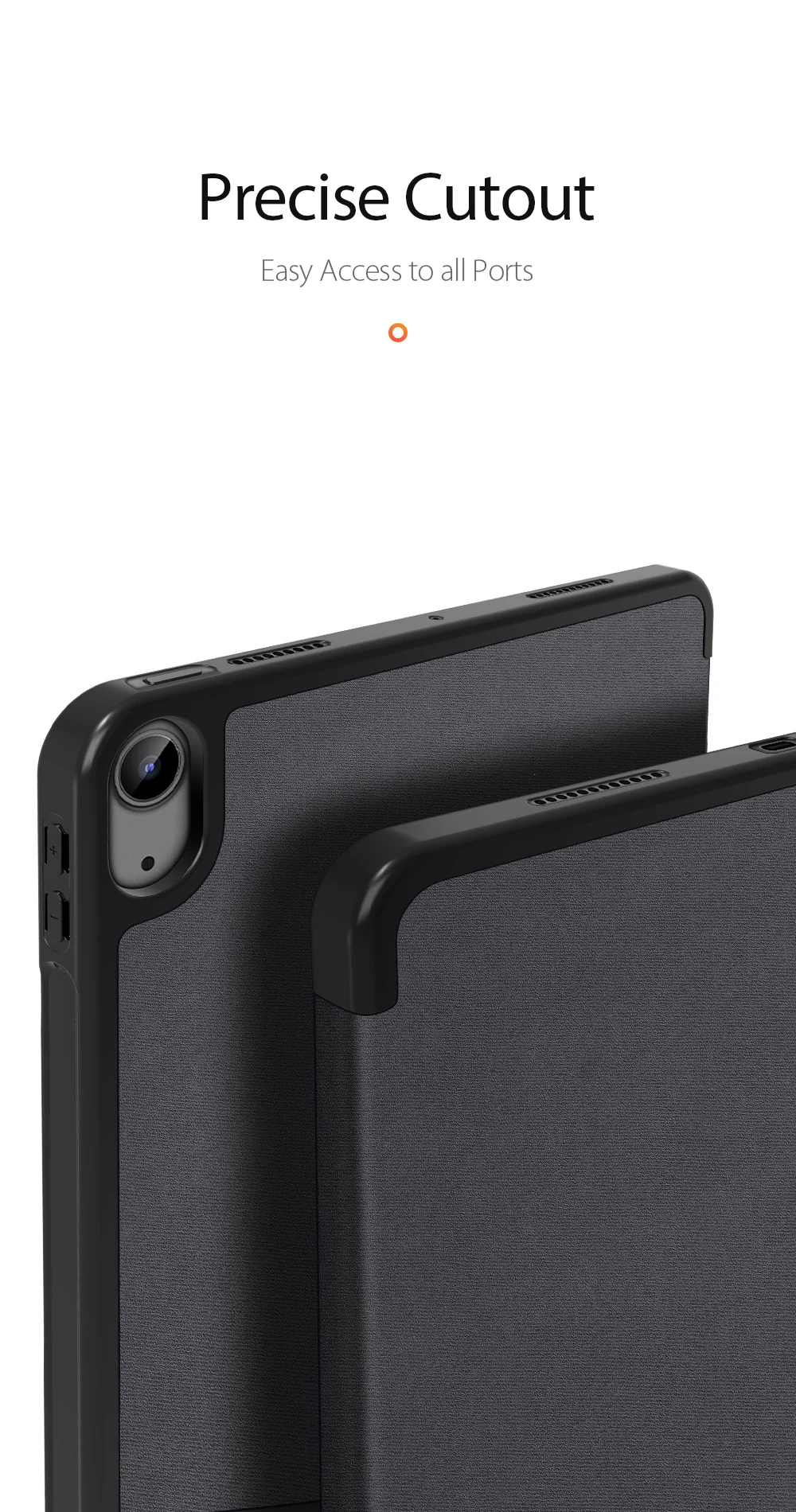 DUX DUCIS DOMO Tri-Fold Stand PU Leather Tablet Cover for iPad Air 11 (2025) / (2024) / Air (2020) / Air (2022) - Rose Gold-Cellmalls