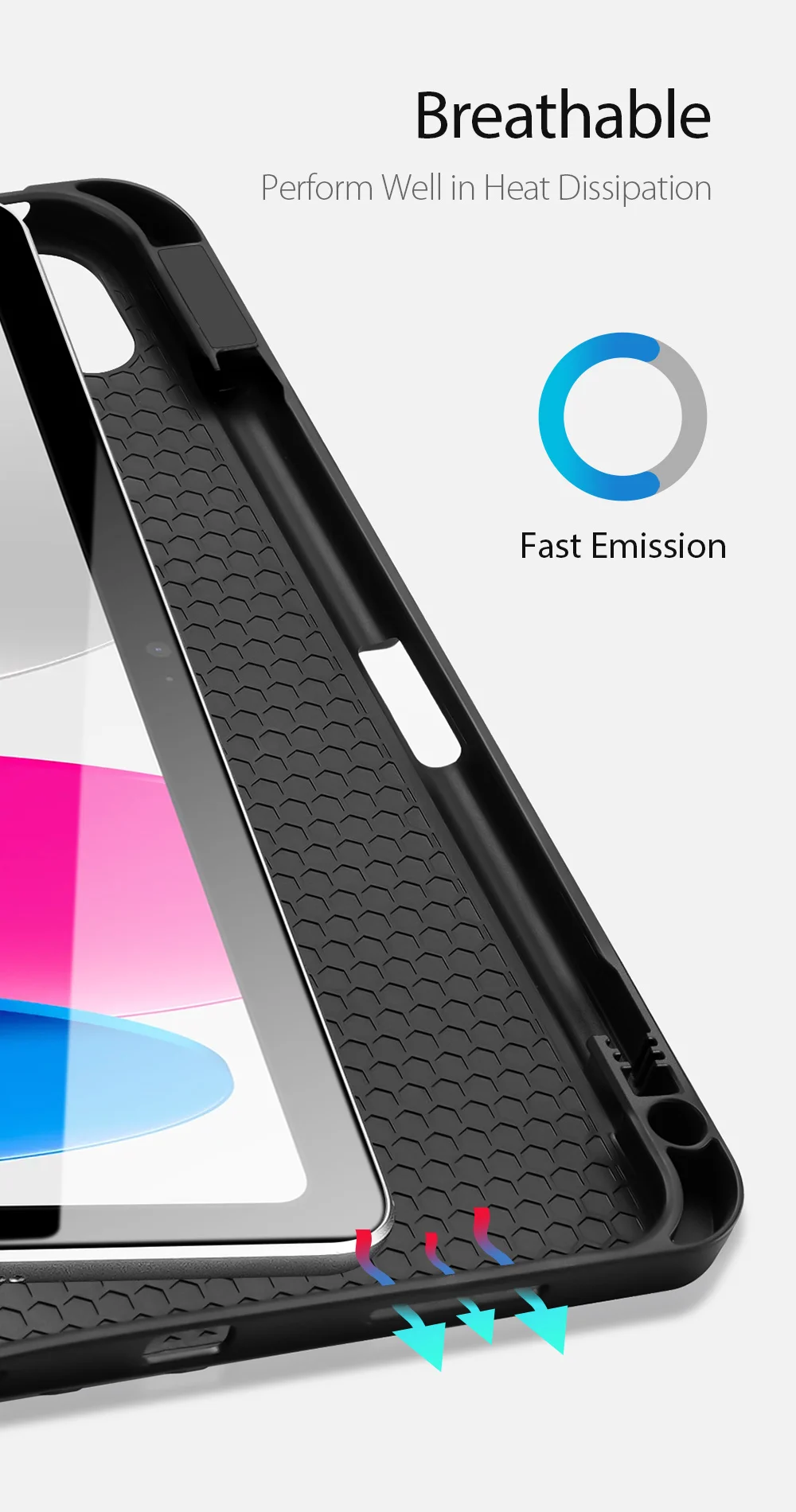 DUX DUCIS Domo Series for iPad (2025) / 10.9 (2022) Case Auto Wake / Sleep Tri-Fold Stand Leather Cover - Pink-Cellmalls