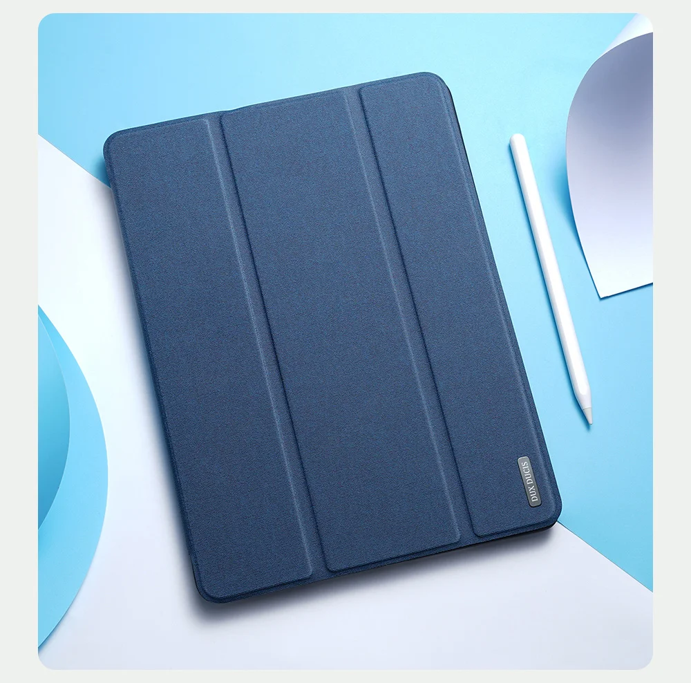 DUX DUCIS DOMO Tri-Fold Stand PU Leather Tablet Cover for iPad Air 11 (2025) / (2024) / Air (2020) / Air (2022) - Rose Gold-Cellmalls