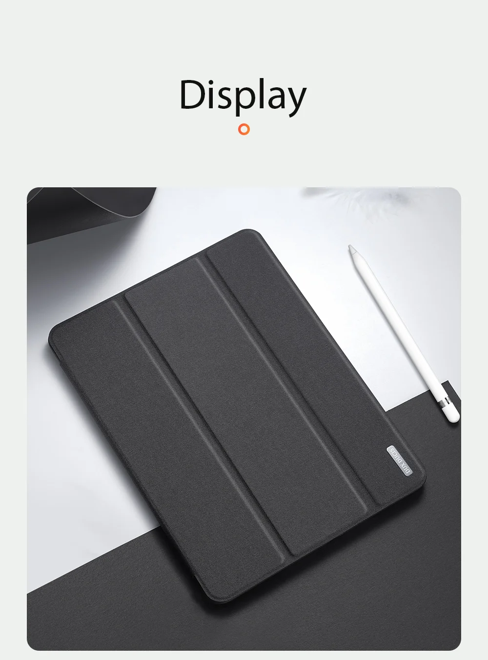 DUX DUCIS Domo Series for iPad (2025) / 10.9 (2022) Case Auto Wake / Sleep Tri-Fold Stand Leather Cover - Pink-Cellmalls