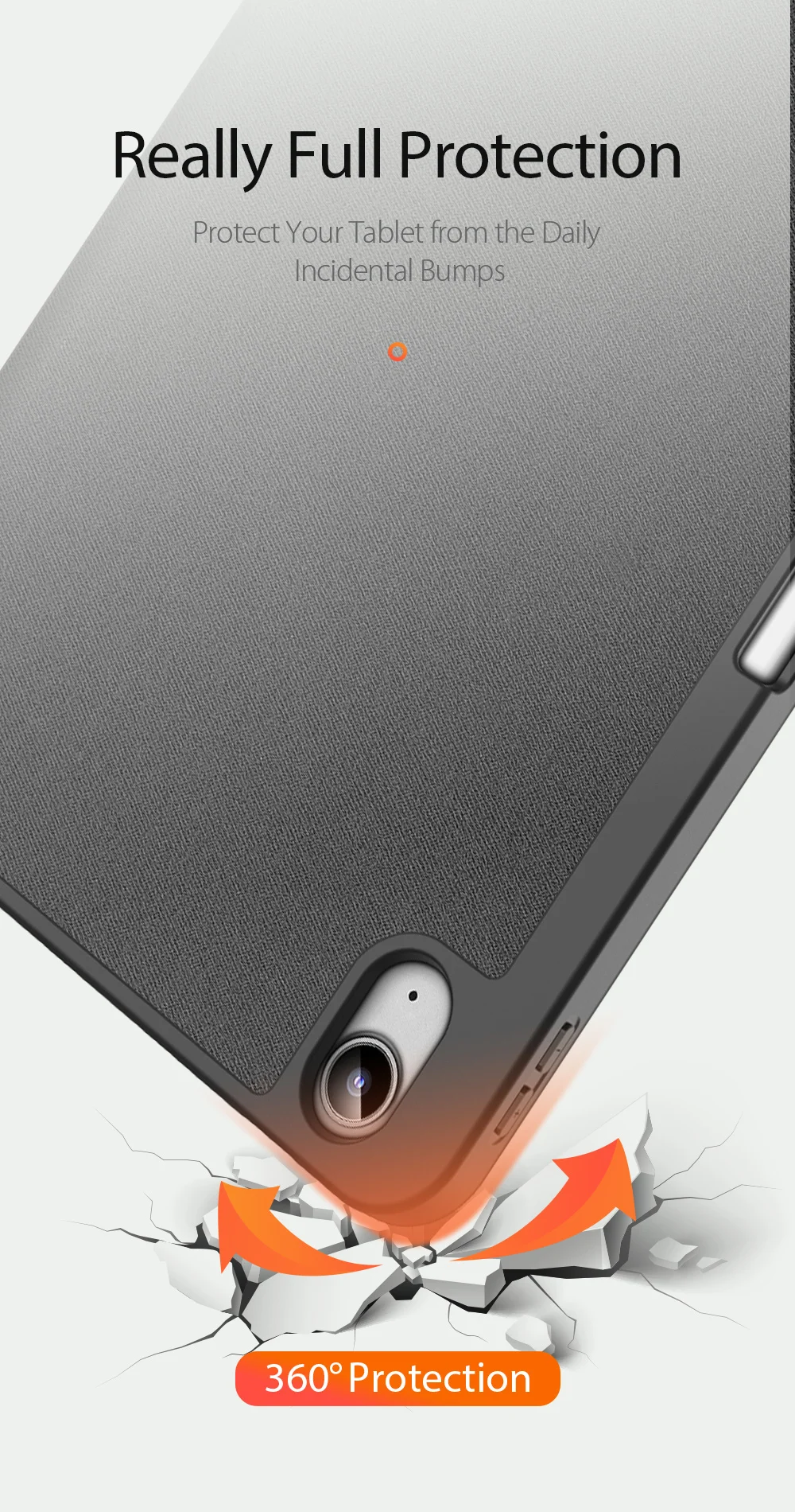 DUX DUCIS Domo Series for iPad (2025) / 10.9 (2022) Case Auto Wake / Sleep Tri-Fold Stand Leather Cover - Pink-Cellmalls