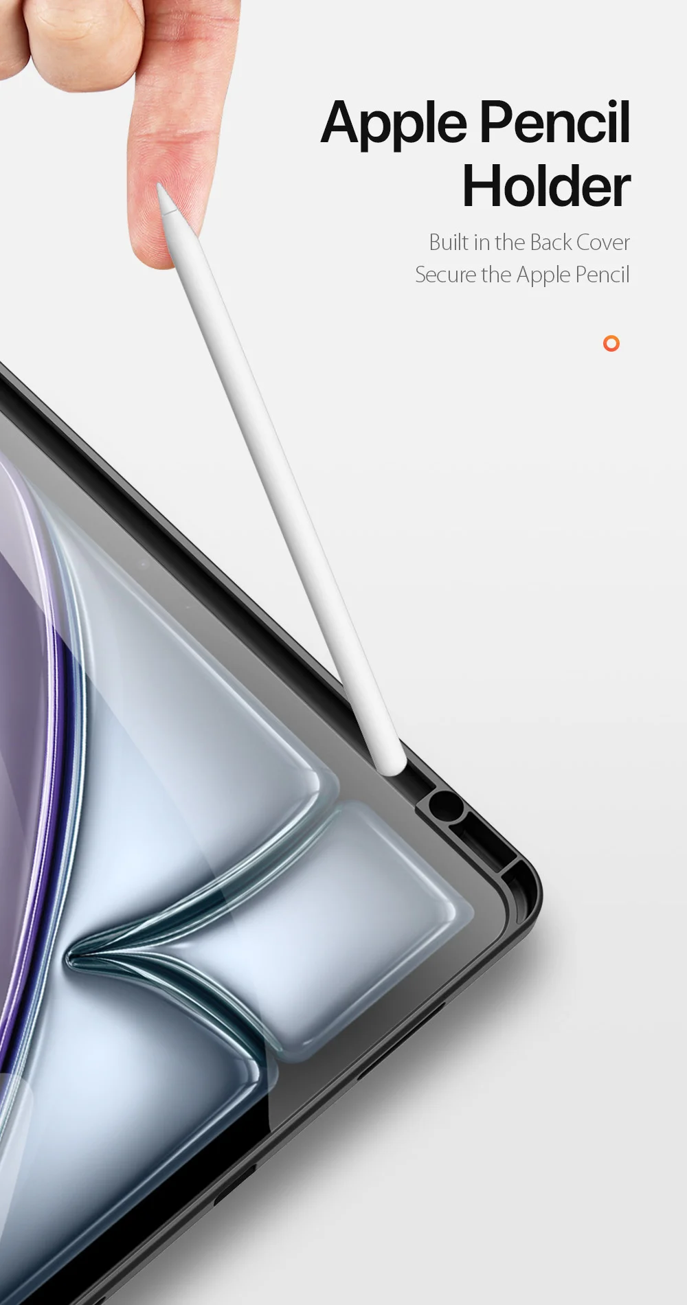 DUX DUCIS Domo Series for iPad Air 13 (2025) / (2024) Case Tri-Fold Stand Leather Smart Tablet Cover with Pencil Holder - Black-Cellmalls