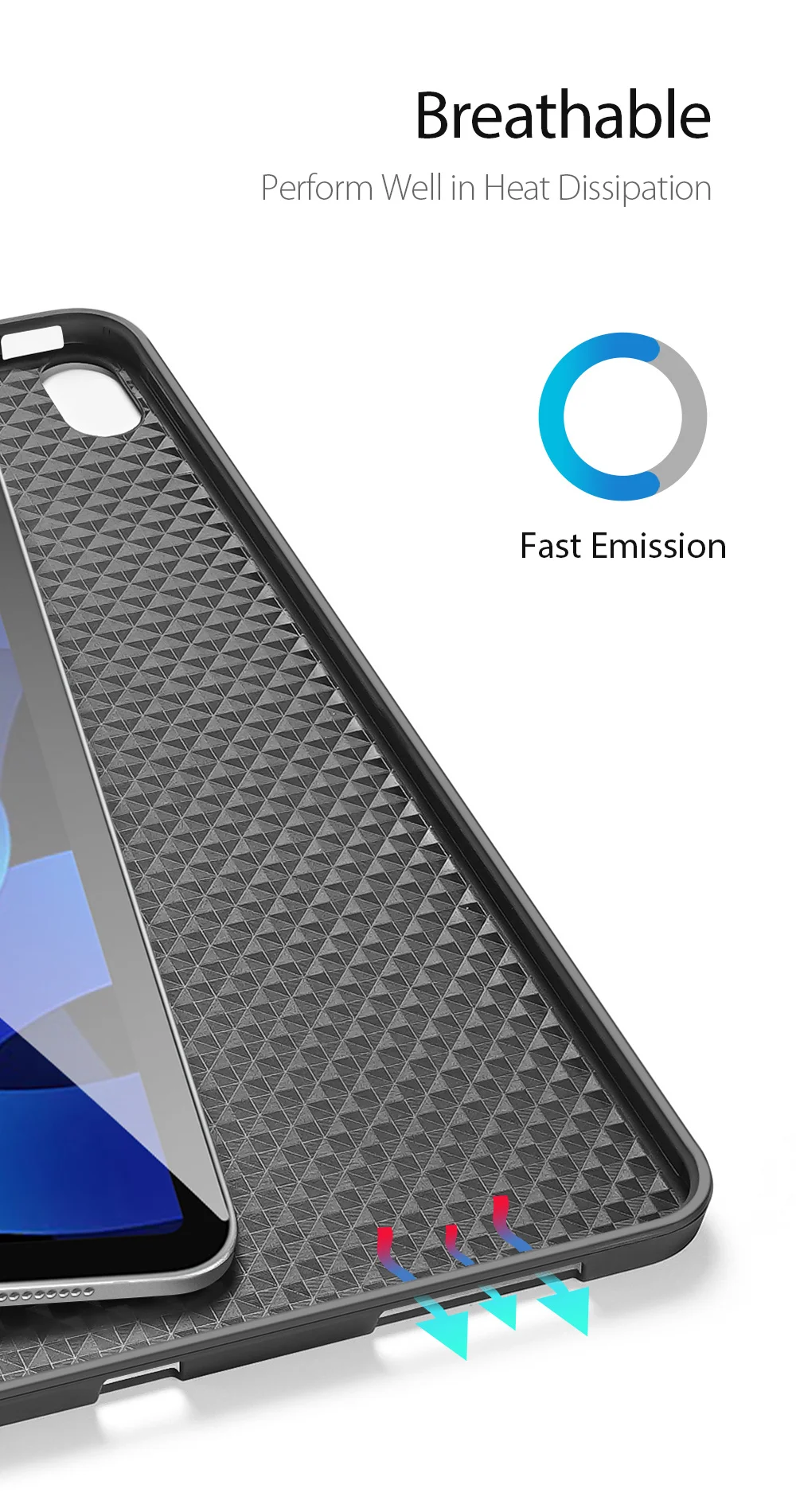 DUX DUCIS DOMO Tri-Fold Stand PU Leather Tablet Cover for iPad Air 11 (2025) / (2024) / Air (2020) / Air (2022) - Rose Gold-Cellmalls