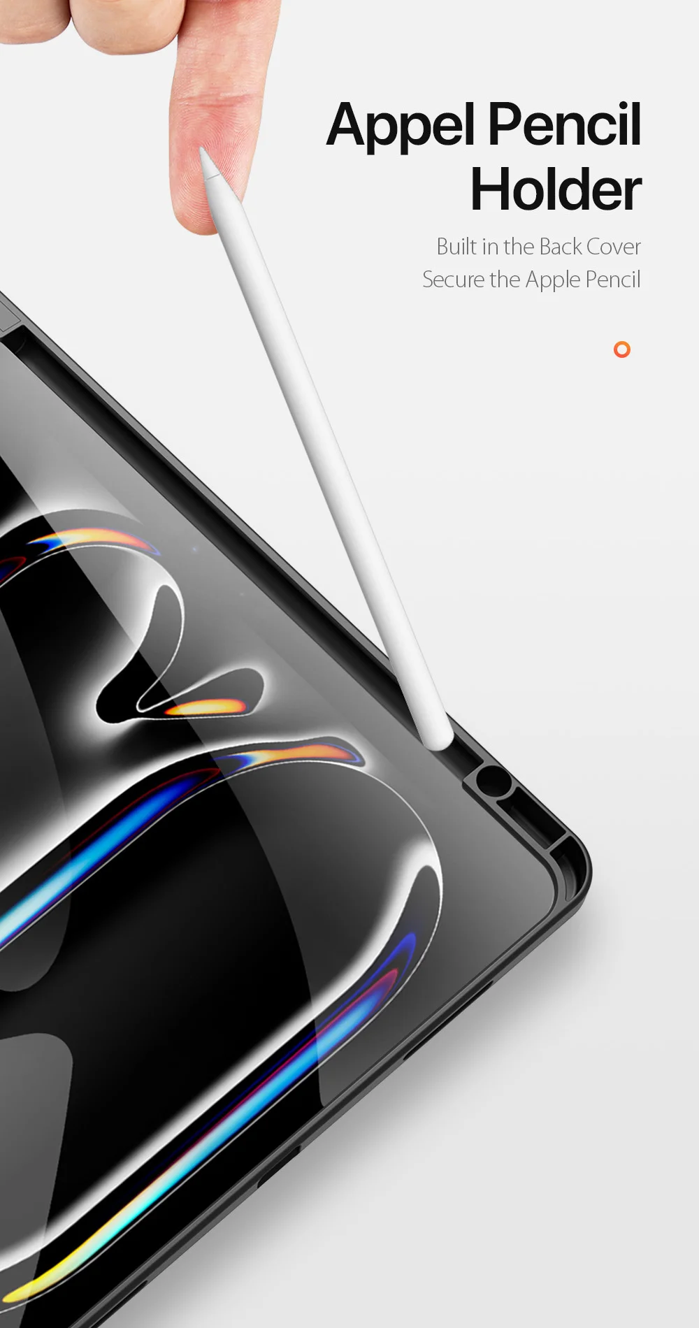 DUX DUCIS Domo Series for iPad Pro 13 (2024) Case Tri-fold Stand Auto Sleep / Wake Folio Leather Tablet Cover - Black-Cellmalls