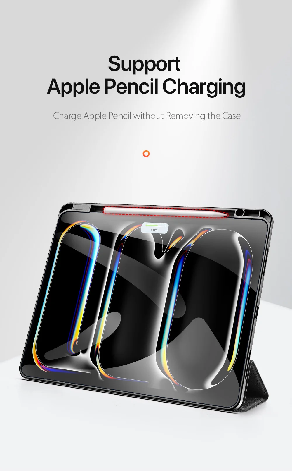 DUX DUCIS Domo Series for iPad Pro 13 (2024) Case Tri-fold Stand Auto Sleep / Wake Folio Leather Tablet Cover - Black-Cellmalls