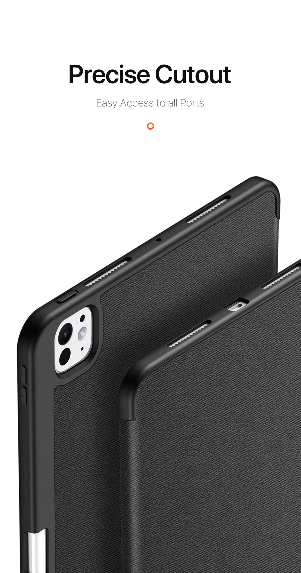 DUX DUCIS Domo Series for iPad Pro 13 (2024) Case Tri-fold Stand Auto Sleep / Wake Folio Leather Tablet Cover - Black-Cellmalls