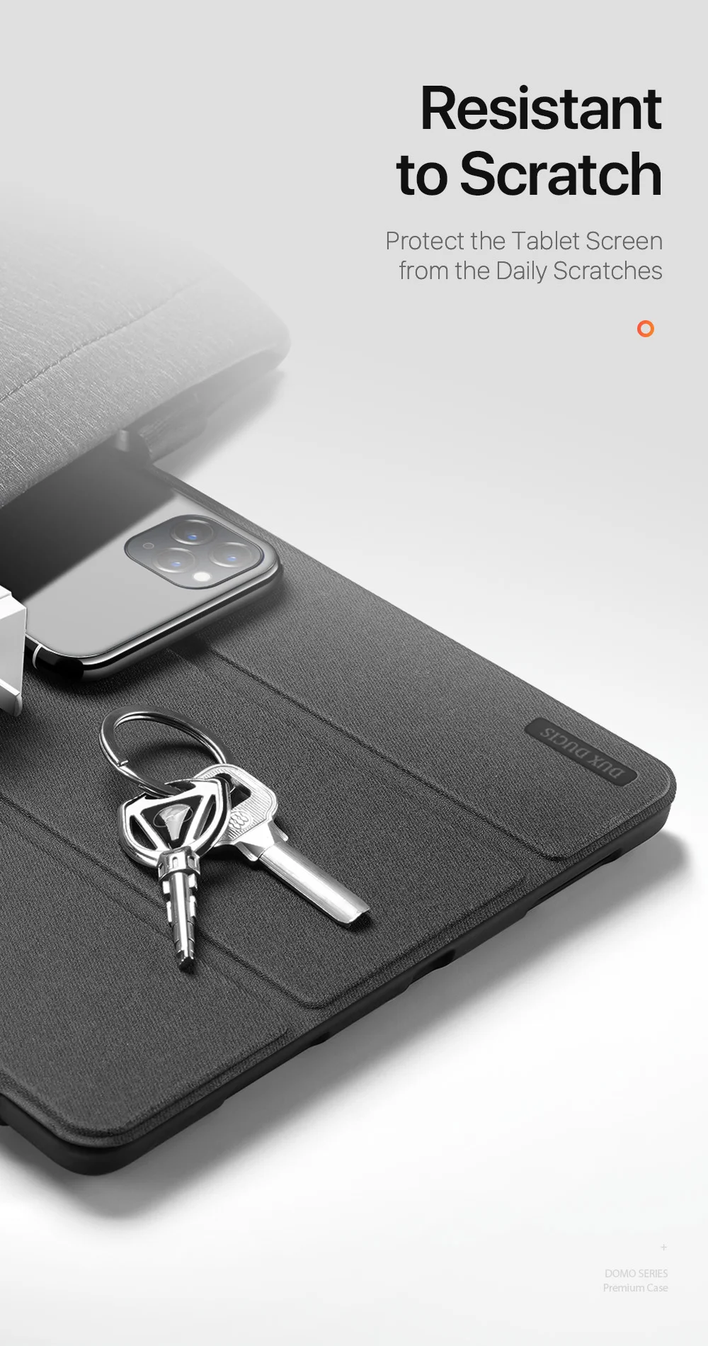 DUX DUCIS Domo Series for iPad Pro 13 (2024) Case Tri-fold Stand Auto Sleep / Wake Folio Leather Tablet Cover - Black-Cellmalls