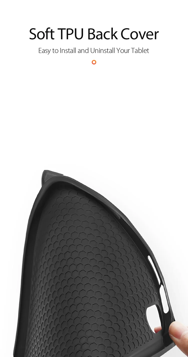 DUX DUCIS Domo Series Auto Wake / Sleep Leather Tri-Fold Stand Tablet Case with Pen Holder for iPad mini (2024) / mini (2021) - Black-Cellmalls