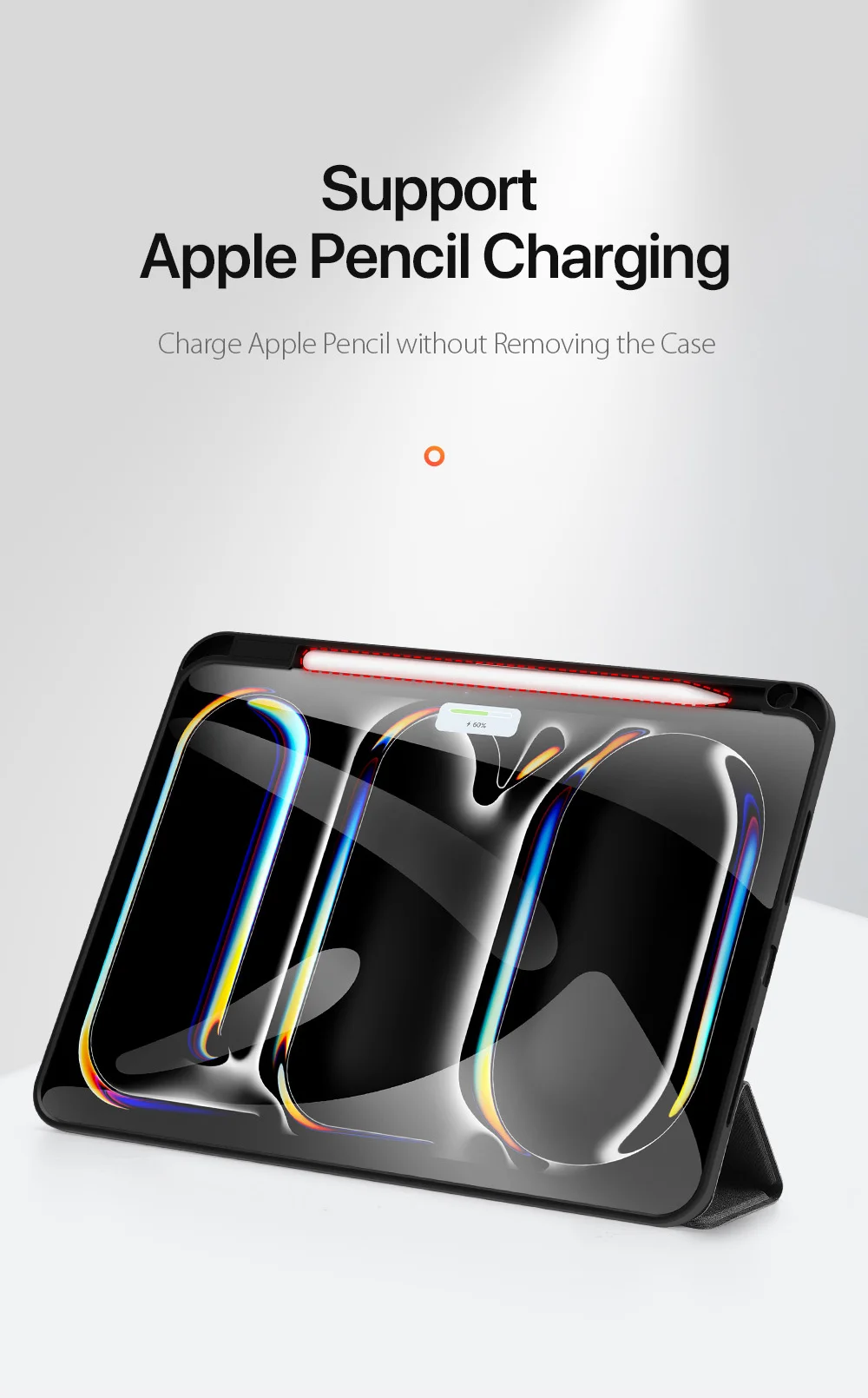 DUX DUCIS Domo Series for iPad Pro 11 (2024) Tablet Case Tri-fold Stand Leather Business Style Cover - Black-Cellmalls