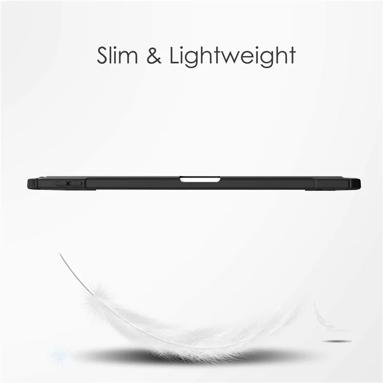 For iPad Air 11 (2025) / (2024) Case Clear Acrylic Leather Tablet Cover Support Auto Sleep  /  Wake - Black-Cellmalls