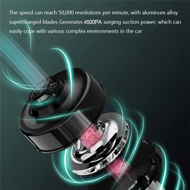 SUITU ST-8000 Dust Collect Cleaning Tool Handheld Cordless Wet and Dry 4500Pa Powerful Suction Vacuum Cleaner - Black-Cellmalls